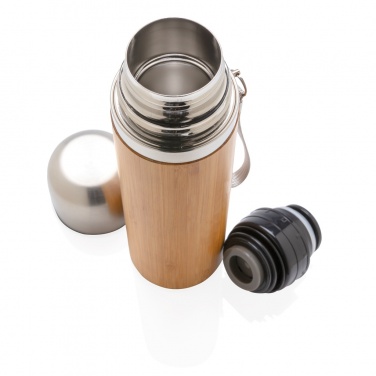 Logo trade advertising products picture of: Bamboo vacuum travel flask