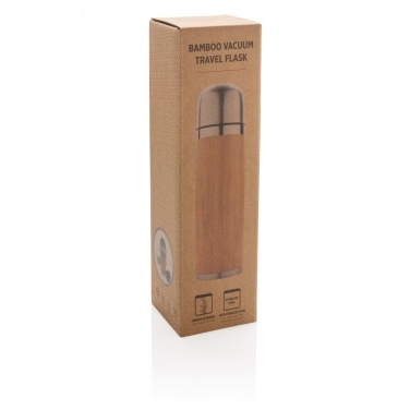 Logotrade promotional item picture of: Bamboo vacuum travel flask