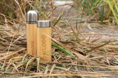 Logotrade promotional gift image of: Bamboo vacuum travel flask