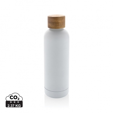 Logotrade promotional merchandise image of: Wood RCS certified recycled stainless steel vacuum bottle