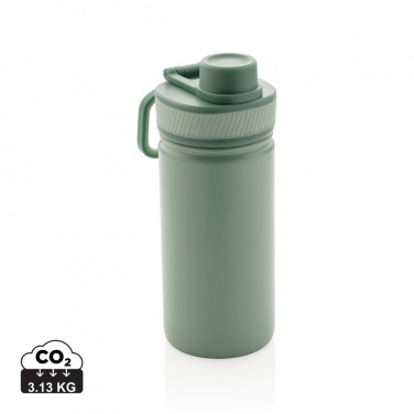 Logo trade advertising products image of: Vacuum stainless steel bottle with sports lid 550ml