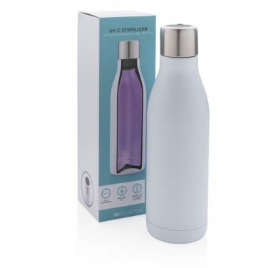 Logotrade advertising products photo of: UV-C steriliser vacuum stainless steel bottle