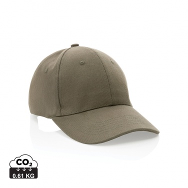 Logo trade business gift photo of: Impact 6 panel 280gr Recycled cotton cap with AWARE™ tracer