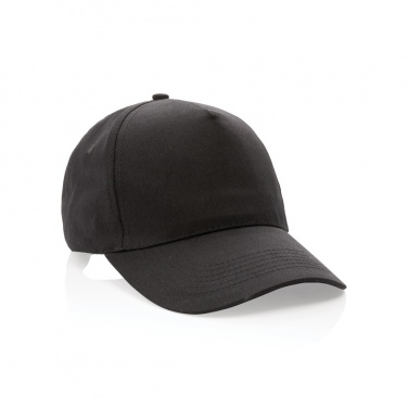 Logo trade promotional giveaways image of: Impact 5 panel 190gr Recycled cotton cap with AWARE™ tracer