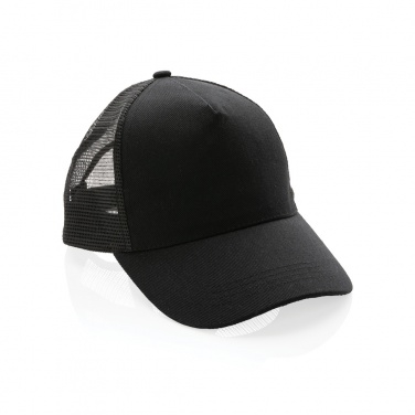 Logotrade advertising product picture of: Impact AWARE™ Brushed rcotton 5 panel trucker cap 190gr