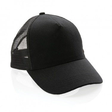Logotrade advertising product image of: Impact AWARE™ Brushed rcotton 5 panel trucker cap 190gr