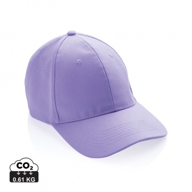 Logo trade promotional gifts image of: Impact 6 panel 280gr Recycled cotton cap with AWARE™ tracer
