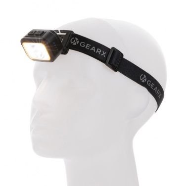 Logo trade promotional products image of: Gear X RCS rPlastic heavy duty head torch