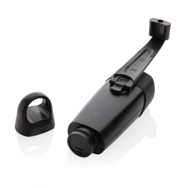 Logo trade business gift photo of: Lightwave RCS rplastic USB-rechargeable torch with crank