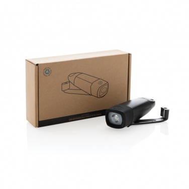 Logotrade business gifts photo of: Lightwave RCS rplastic USB-rechargeable torch with crank