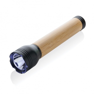 Logo trade advertising products image of: Lucid 5W RCS certified recycled plastic & bamboo torch