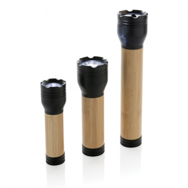 Logo trade promotional gifts image of: Lucid 5W RCS certified recycled plastic & bamboo torch