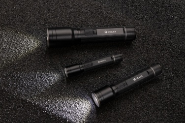 Logo trade promotional merchandise picture of: Gear X RCS recycled aluminum USB-rechargeable torch large