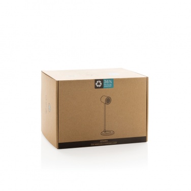Logotrade promotional products photo of: Zenara RCS recycled plastic and cork 15W wireless desk lamp