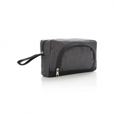 Logo trade promotional giveaways image of: Classic two tone toiletry bag