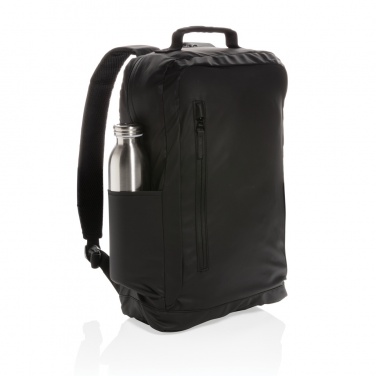 Logo trade promotional giveaways image of: Fashion black 15.6" laptop backpack PVC free