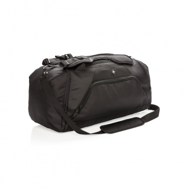 Logo trade promotional products image of: Swiss Peak RFID sports duffel & backpack