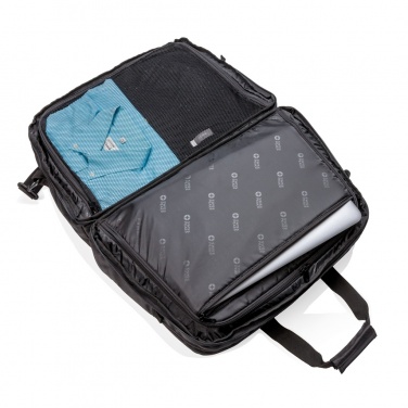 Logo trade promotional merchandise picture of: Swiss Peak RFID duffle with suitcase opening