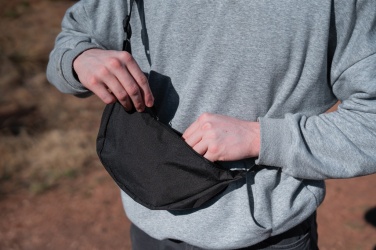 Logo trade corporate gift photo of: Crescent AWARE™ RPET half moon sling bag