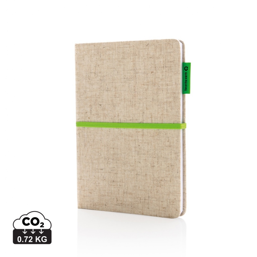 Logo trade promotional products picture of: A5 jute notebook