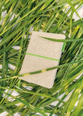 Logo trade advertising products image of: A5 jute notebook
