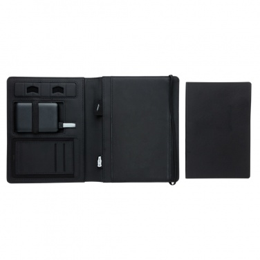 Logotrade promotional item image of: Air 5W wireless charging notebook with 5000mAh powerbank