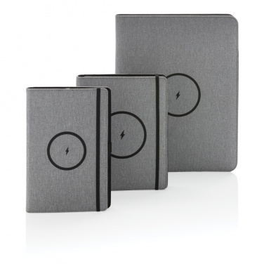 Logotrade promotional gifts photo of: Air 5W wireless charging notebook with 5000mAh powerbank
