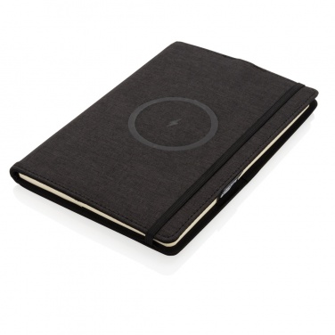 Logo trade advertising products image of: Air 5W wireless charging refillable journal cover A5