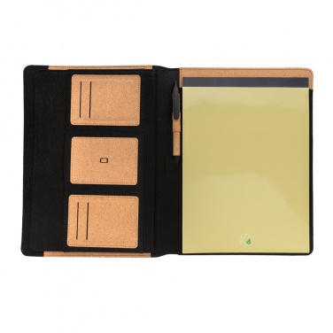 Logo trade promotional giveaways picture of: Deluxe cork portfolio A4 with pen
