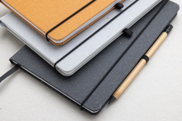 Logo trade advertising product photo of: Recycled leather hardcover notebook A5