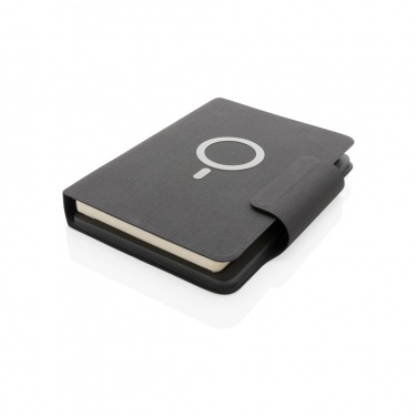 Logo trade business gift photo of: Artic Magnetic 10W wireless charging A5 notebook