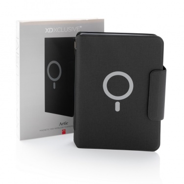 Logo trade corporate gift photo of: Artic Magnetic 10W wireless charging A5 notebook