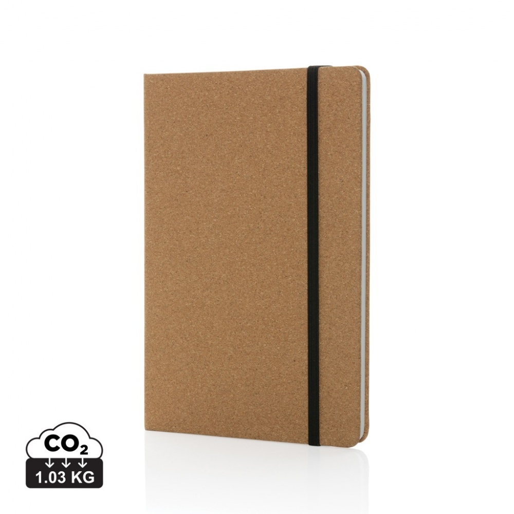 Logo trade advertising product photo of: Stoneleaf A5 cork and stonepaper notebook