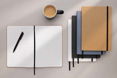 Logotrade promotional item picture of: Craftstone A5 recycled kraft and stonepaper notebook
