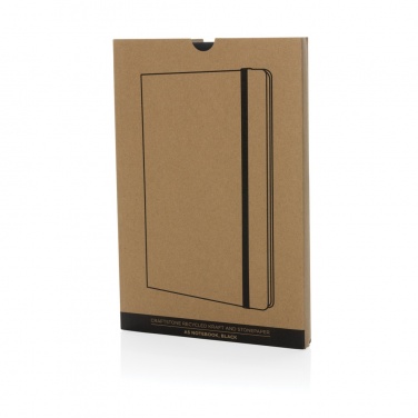 Logo trade advertising product photo of: Craftstone A5 recycled kraft and stonepaper notebook