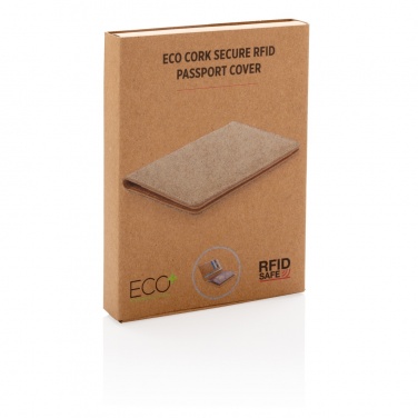 Logotrade promotional item picture of: Cork secure RFID passport cover