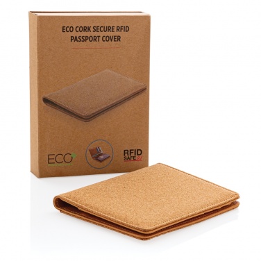 Logotrade promotional merchandise image of: Cork secure RFID passport cover