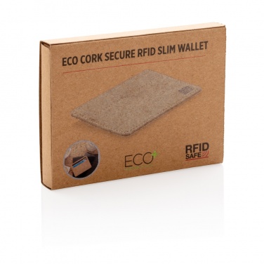 Logo trade promotional giveaways image of: Cork secure RFID slim wallet