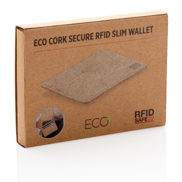 Logo trade promotional gift photo of: Cork secure RFID slim wallet