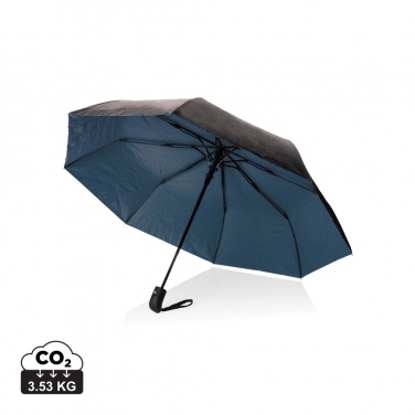 Logo trade promotional gifts picture of: 21" Impact AWARE™ RPET 190T Pongee dual colour mini umbrella