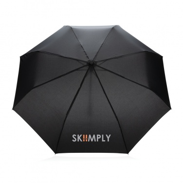 Logotrade business gift image of: 20.5" Impact AWARE™ RPET 190T Pongee bamboo mini umbrella