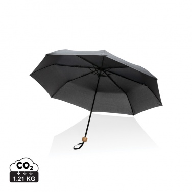 Logotrade promotional product picture of: 20.5" Impact AWARE™ RPET 190T Pongee bamboo mini umbrella