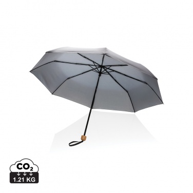 Logotrade promotional product image of: 20.5" Impact AWARE™ RPET 190T Pongee bamboo mini umbrella
