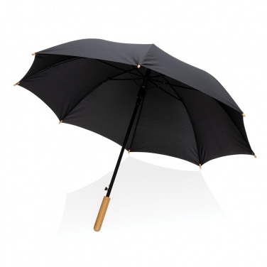 Logotrade promotional merchandise image of: 23" Impact AWARE™ RPET 190T auto open bamboo umbrella