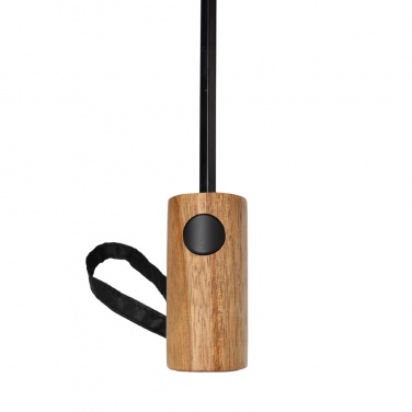 Logo trade promotional items picture of: Kaycey 21" AWARE™ RPET Acacia wood mini auto open umbrella