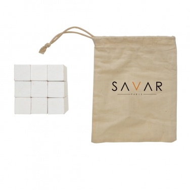 Logo trade business gift photo of: Wooden brain game in canvas pouch
