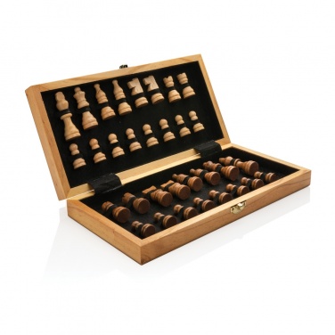 Logotrade business gift image of: Luxury wooden foldable chess set