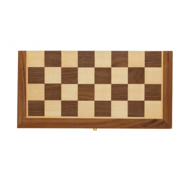 Logo trade promotional gift photo of: Luxury wooden foldable chess set