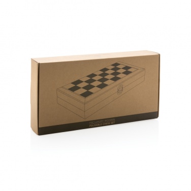 Logotrade promotional gift image of: Luxury wooden foldable chess set