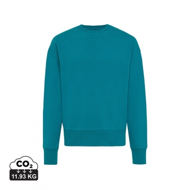 Logo trade promotional merchandise image of: Iqoniq Kruger relaxed recycled cotton crew neck